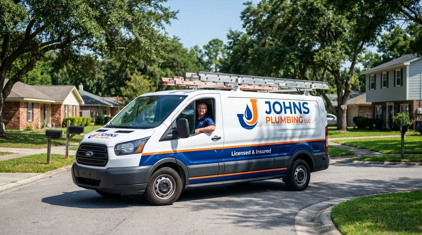 Johns Plumbing LLC service van in Manitou Springs, CO