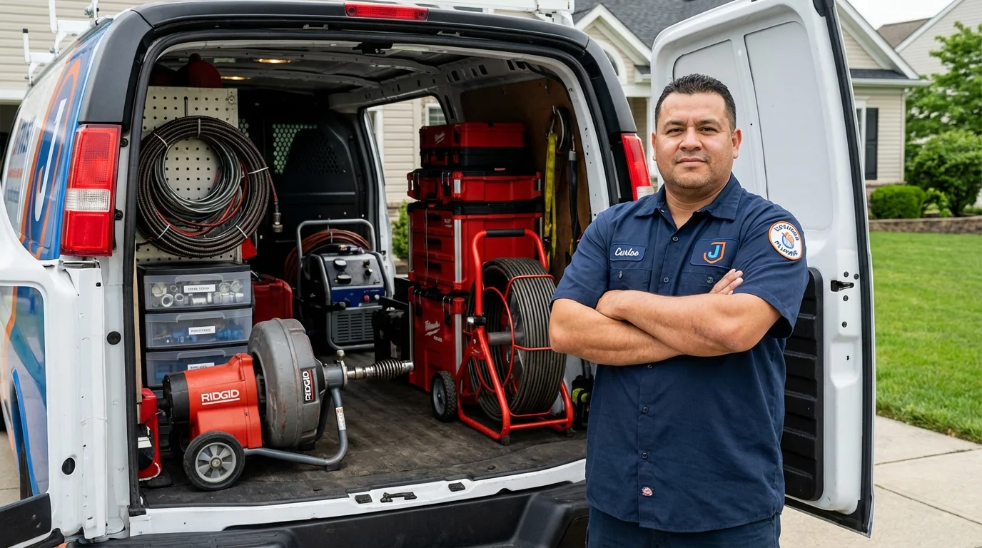 Professional drain cleaning equipment and Johns Plumbing LLC plumber in Manitou Springs